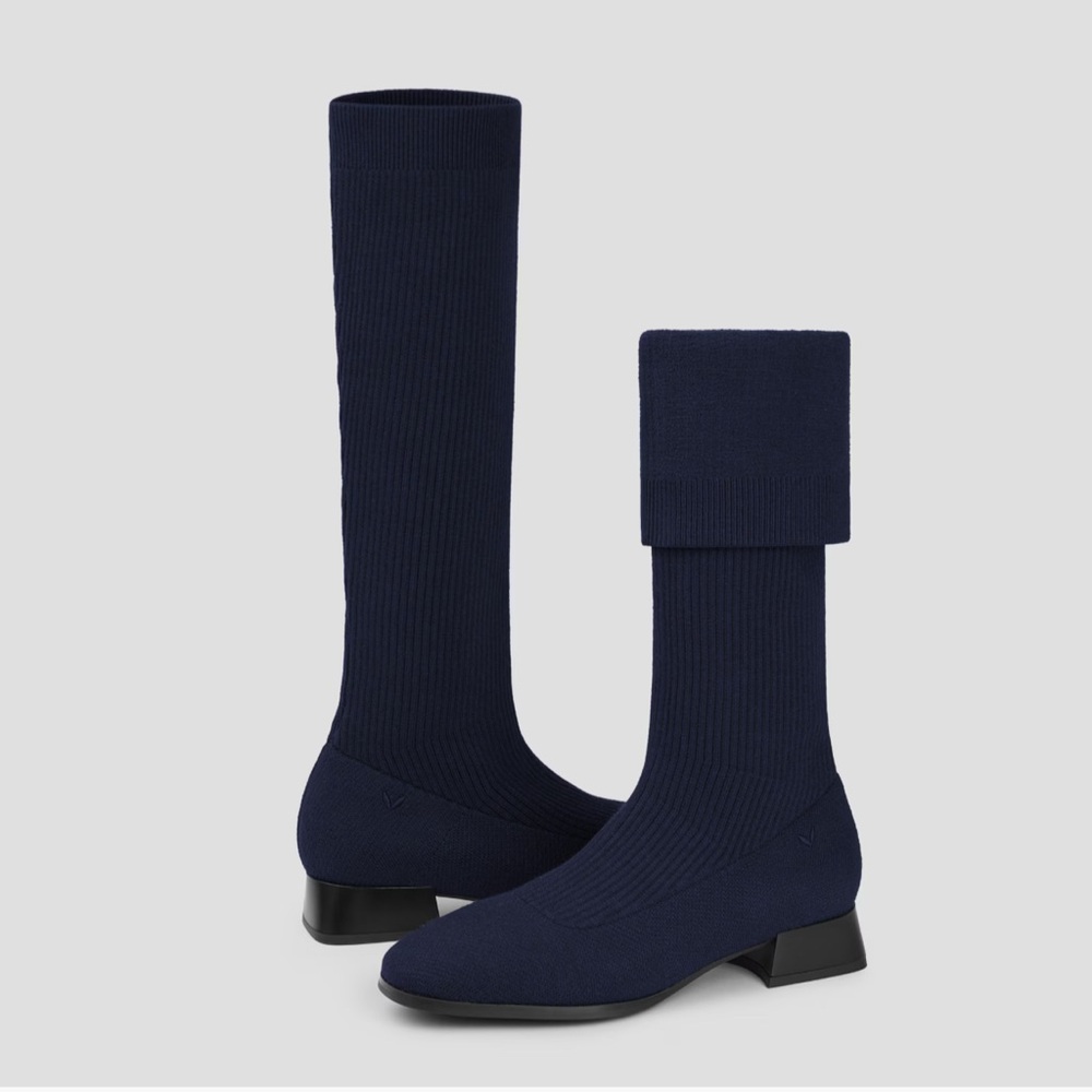 Vivaia Navy Knee-High Women's Boots